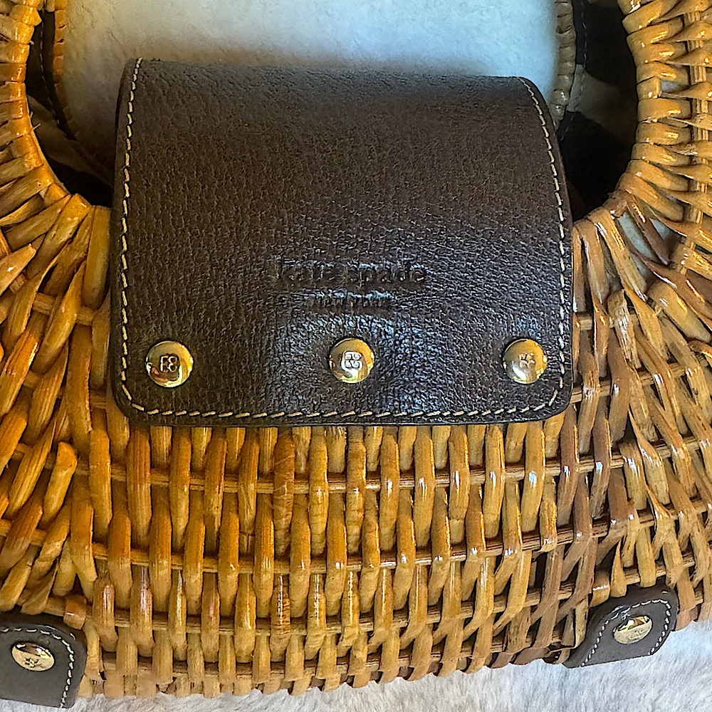 Kate Spade Santiago Rattan Handbag - Picture 5 of 14